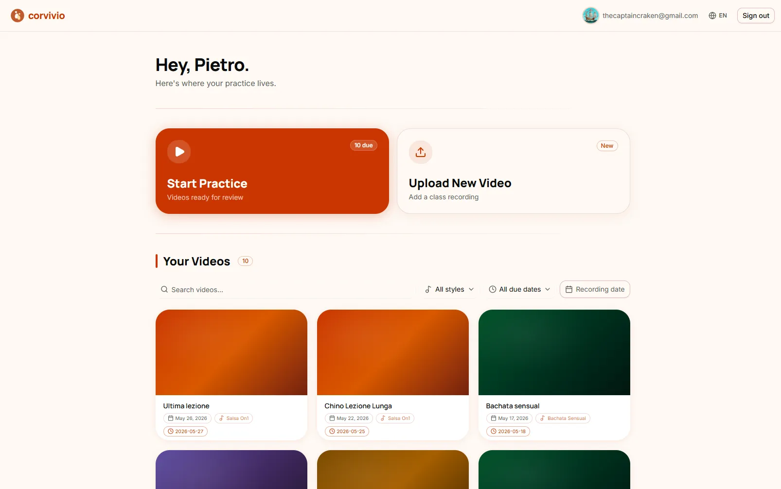 Corvivio MVP Dashboard